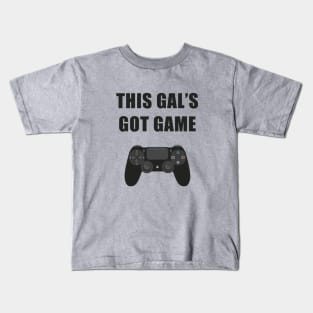 This Gal's Got Game - light colors Kids T-Shirt
